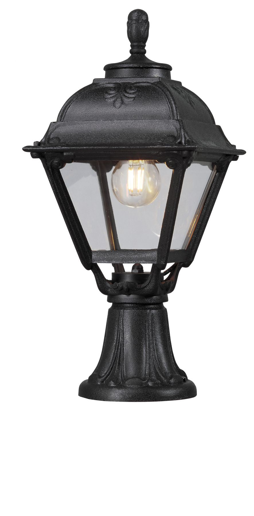 Magnalux Mininlot/Cefa Black Clear E27 Post top Light Part Number - MINILOT/CEFA