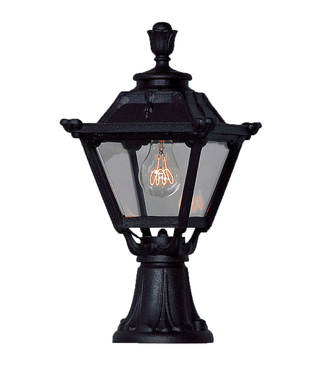 Magnalux Mininlot/Golia Black Clear E27 Post top Light Part Number - MINILOT/GOLIA
