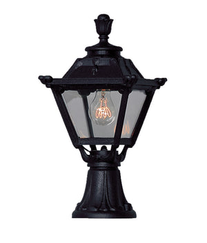 Magnalux Mininlot/Golia Black Clear E27 Post top Light Part Number - MINILOT/GOLIA