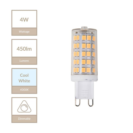 Magnalux G9 - SMD LED Cob Lamp. Part Number - MLD4G9/CW