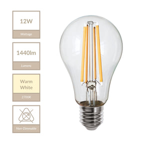 Magnalux A67 - E27 Clear GLS Lamp. Part Number - MLGLS12ES/WW