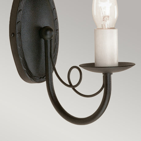 Elstead Lighting Wall Light from the Minster range. Minster 1 Light Wall Light Product Code = MN1-BLACK