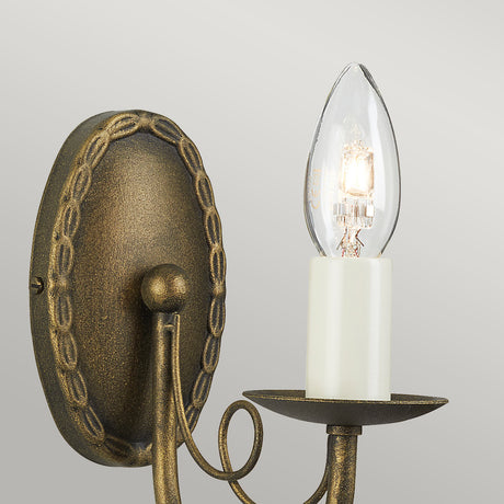 Elstead Lighting Wall Light from the Minster range. Minster 1 Light Wall Light Product Code = MN1-BLK-GOLD