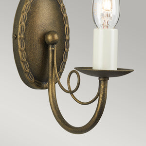 Elstead Lighting Wall Light from the Minster range. Minster 1 Light Wall Light Product Code = MN1-BLK-GOLD