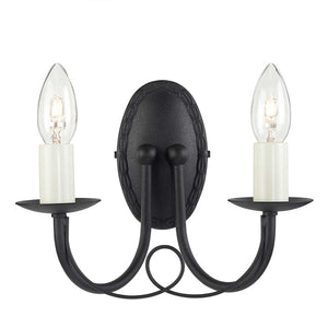 Elstead Lighting Wall Light from the Minster range. Minster 2 Light Wall Light Product Code = MN2-BLACK