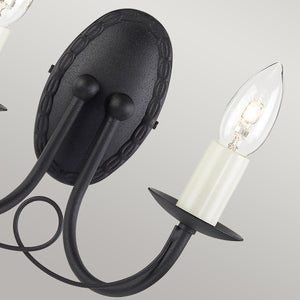 Elstead Lighting Wall Light from the Minster range. Minster 2 Light Wall Light Product Code = MN2-BLACK