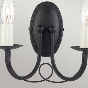 Elstead Lighting Wall Light from the Minster range. Minster 2 Light Wall Light Product Code = MN2-BLACK