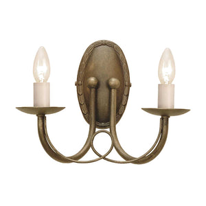 Elstead Lighting Wall Light from the Minster range. Minster 2 Light Wall Light Product Code = MN2-BLK-GOLD