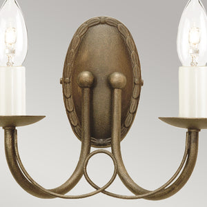 Elstead Lighting Wall Light from the Minster range. Minster 2 Light Wall Light Product Code = MN2-BLK-GOLD