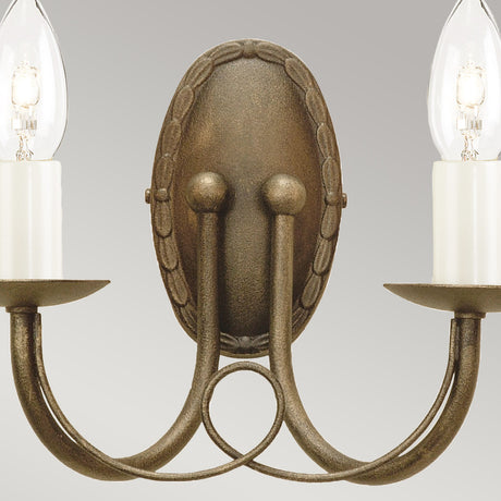 Elstead Lighting Wall Light from the Minster range. Minster 2 Light Wall Light Product Code = MN2-BLK-GOLD