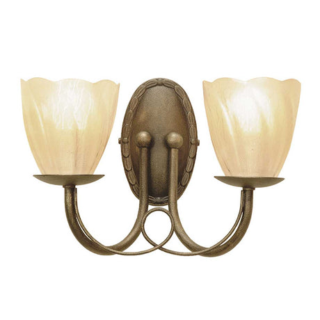 Elstead Lighting Wall Light from the Minster range. Minster 2 Light Wall Light Product Code = MN2-BLK-GOLD