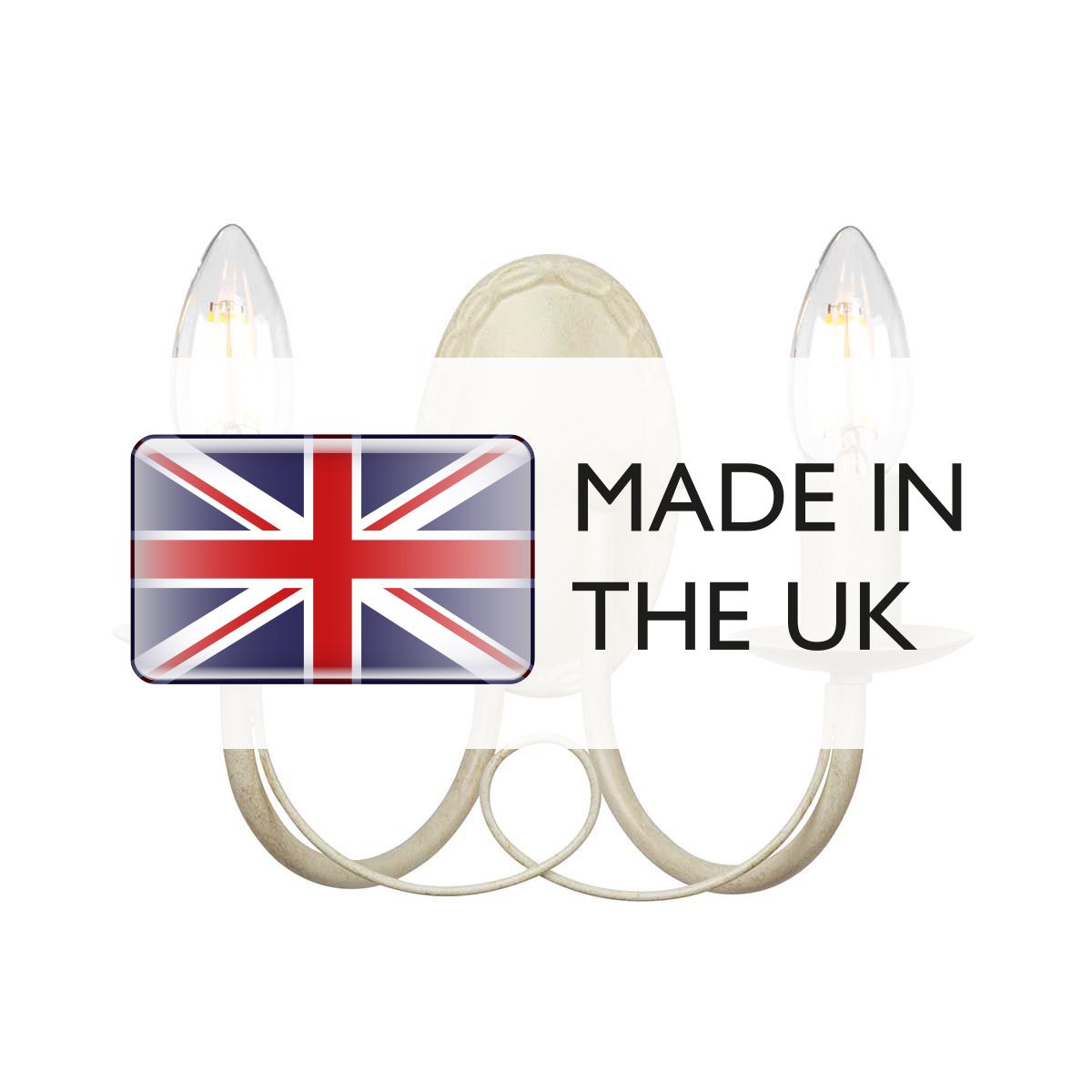 Elstead Lighting Wall Light from the Minster range. Minster 2 Light Wall Light – SKU MN2-IV-GOLD
