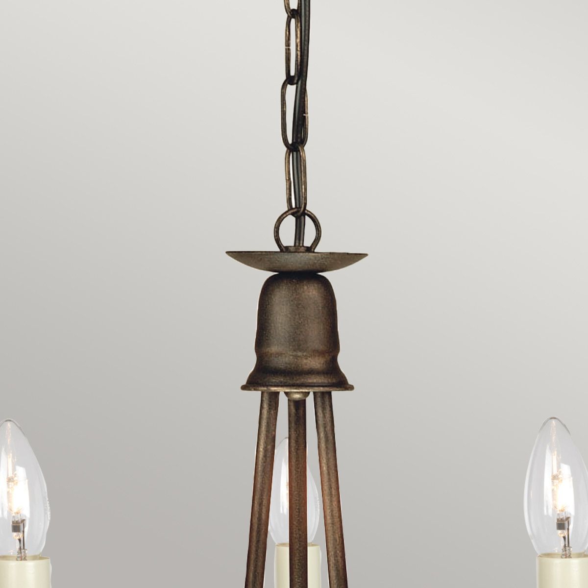 Elstead Lighting Chandelier from the Minster range. Minster 3 Light Chandelier – SKU MN3-BLK-GOLD