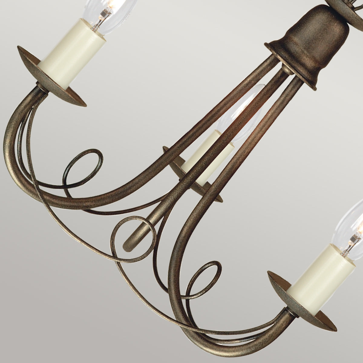 Elstead Lighting Chandelier from the Minster range. Minster 3 Light Chandelier Product Code = MN3-BLK-GOLD