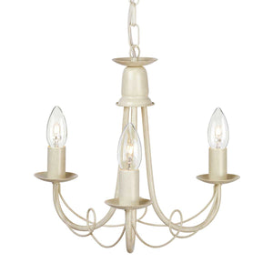 Elstead Lighting Chandelier from the Minster range. Minster 3 Light Chandelier Product Code = MN3-IV-GOLD