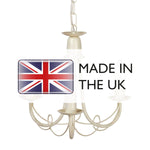 Elstead Lighting Chandelier from the Minster range. Minster 3 Light Chandelier – SKU MN3-IV-GOLD