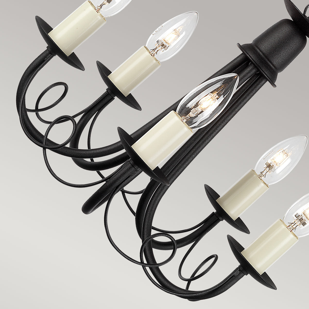 Elstead Lighting Chandelier from the Minster range. Minster 5 Light Chandelier Product Code = MN5-BLACK