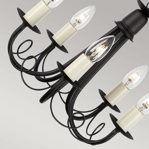 Elstead Lighting Chandelier from the Minster range. Minster 5 Light Chandelier Product Code = MN5-BLACK