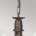 Elstead Lighting Chandelier from the Minster range. Minster 5 Light Chandelier Product Code = MN5-BLK-GOLD