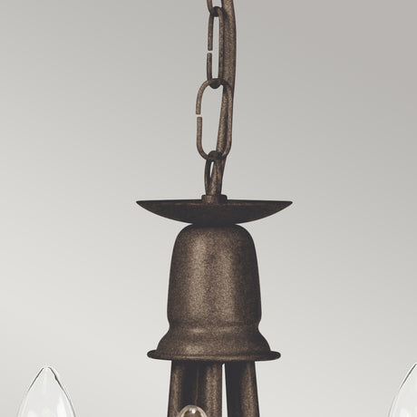 Elstead Lighting Chandelier from the Minster range. Minster 5 Light Chandelier Product Code = MN5-BLK-GOLD