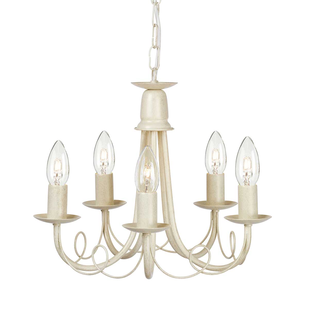 Elstead Lighting Chandelier from the Minster range. Minster 5 Light Chandelier Product Code = MN5-IV-GOLD