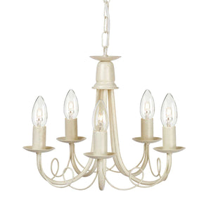 Elstead Lighting Chandelier from the Minster range. Minster 5 Light Chandelier Product Code = MN5-IV-GOLD