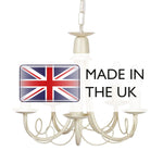 Elstead Lighting Chandelier from the Minster range. Minster 5 Light Chandelier – SKU MN5-IV-GOLD