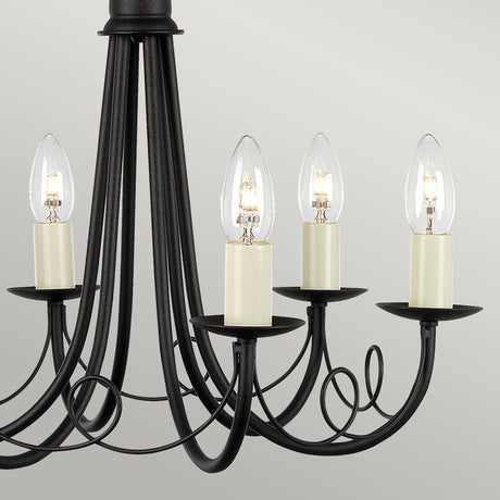 Elstead Lighting Chandelier from the Minster range. Minster 6 Light Chandelier Product Code = MN6-BLACK