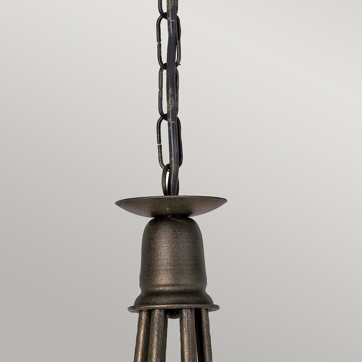 Elstead Lighting Chandelier from the Minster range. Minster 6 Light Chandelier Product Code = MN6-BLK-GOLD