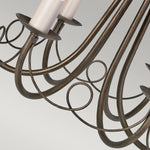 Elstead Lighting Chandelier from the Minster range. Minster 6 Light Chandelier Product Code = MN6-BLK-GOLD