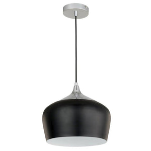 Magnalux Modena 1 Light Black Metal Pendant Part Number - MOD01BL