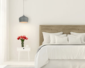 Magnalux Modena 1 Light Grey Metal Pendant Part Number - MOD01GY