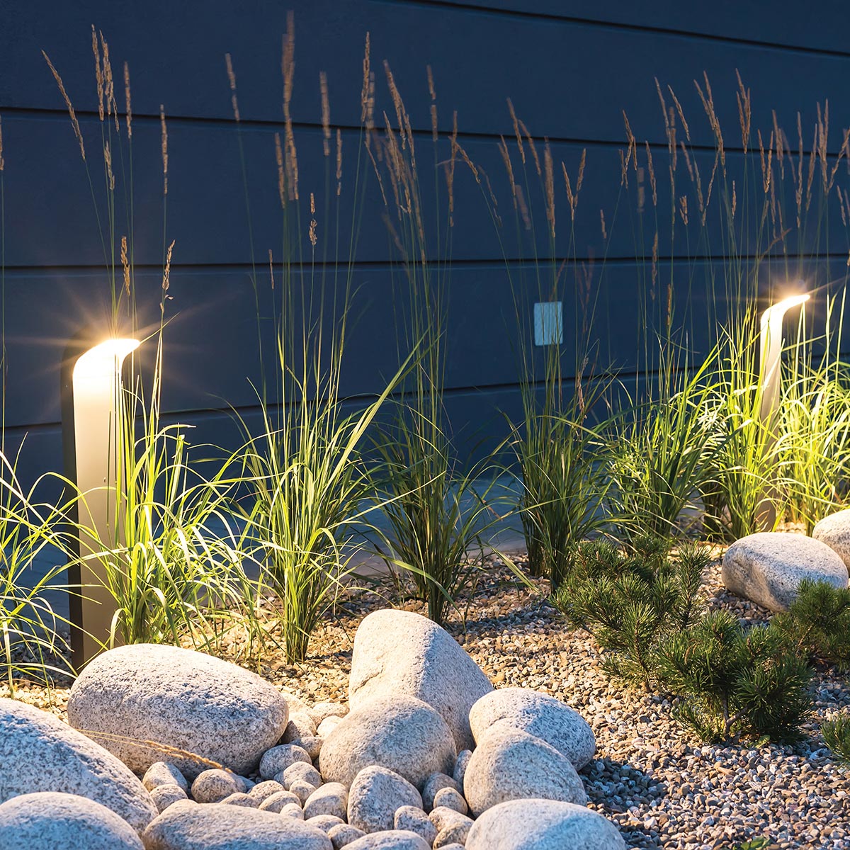Norlys Bollard from the Molde range. Molde LED Bollard        Product Code = MOLDE-GRA