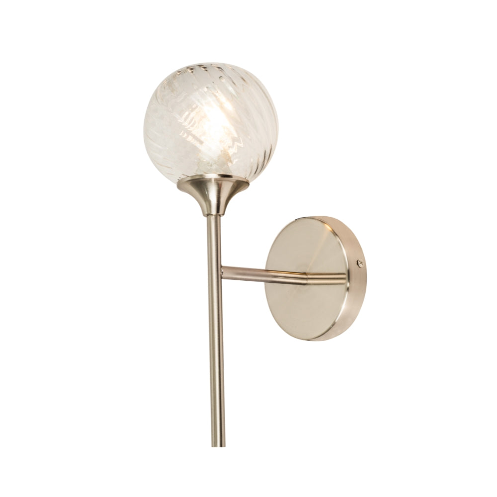 Magnalux Mona 1 Light Wall Light Satin Chrome Part Number - MON01SCWL