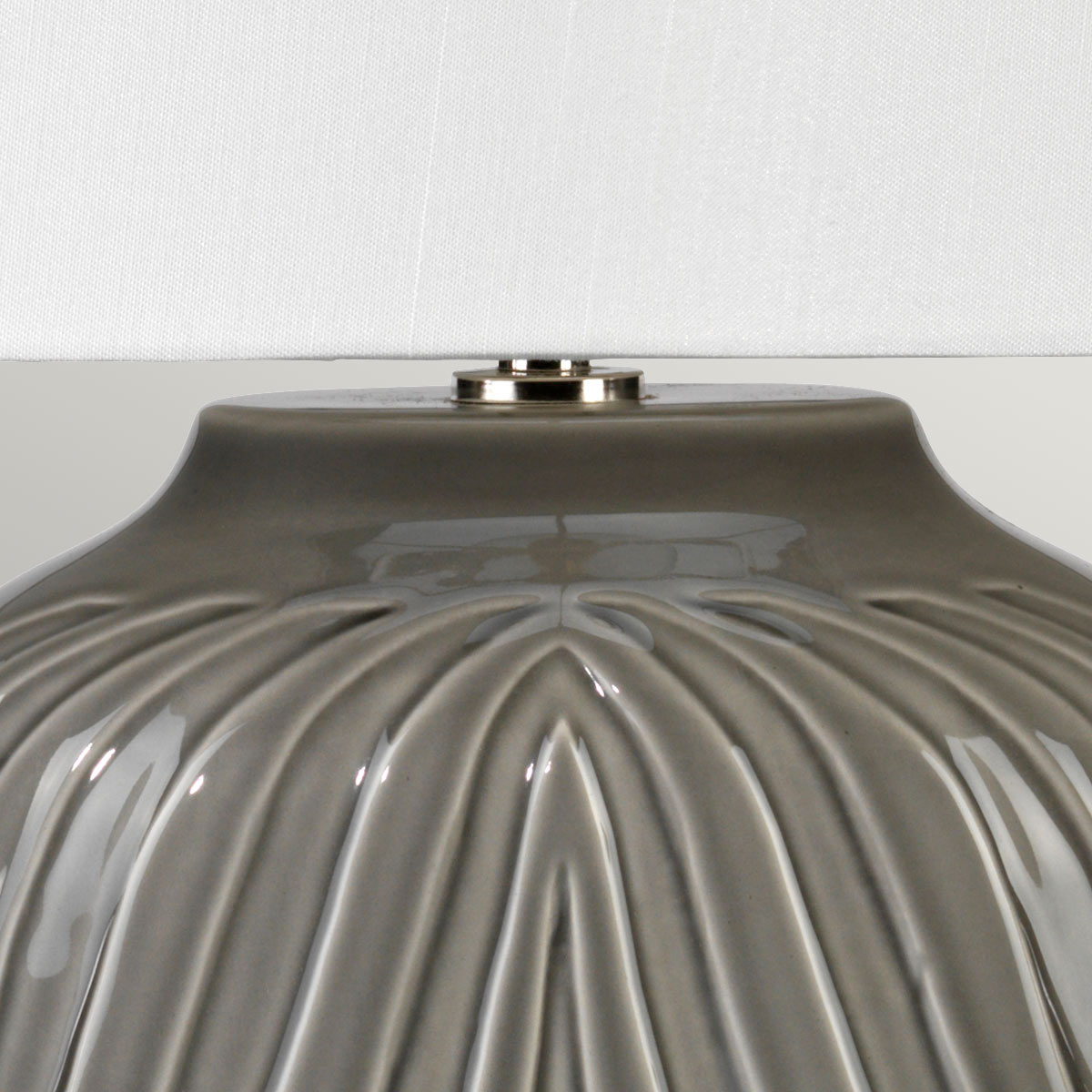 Elstead Lighting Table Lamp from the Muse range. Muse 1 Light Table Lamp - Grey Product Code = MUSE-TL-GREY