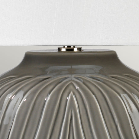 Elstead Lighting Table Lamp from the Muse range. Muse 1 Light Table Lamp - Grey Product Code = MUSE-TL-GREY