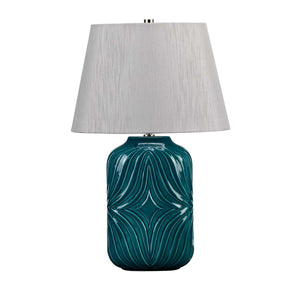 Elstead Lighting Table Lamp from the Muse range. Muse 1 Light Table Lamp - Turqoise Product Code = MUSE-TL-TURQSE