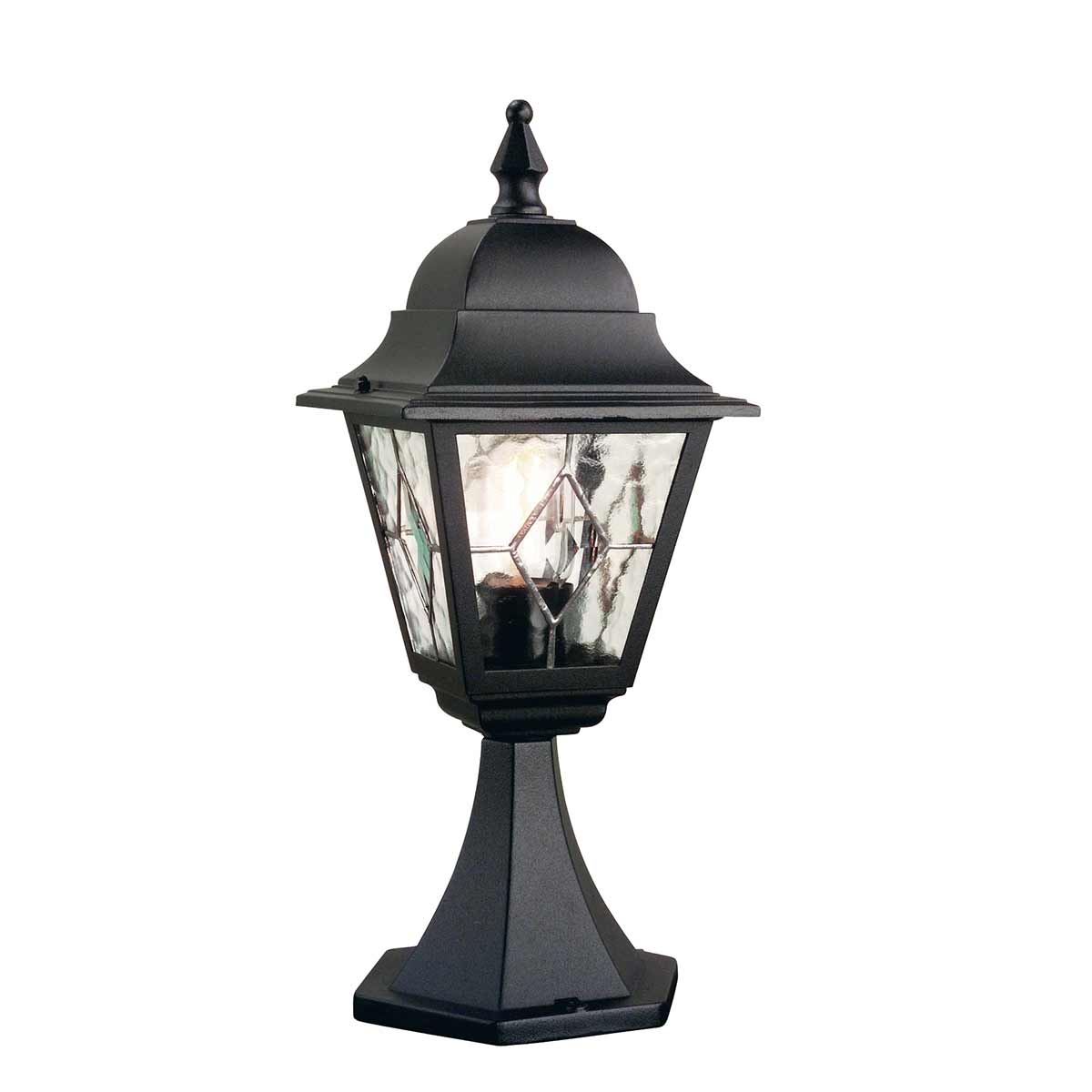 Elstead Lighting Pedestal Lantern from the Norfolk range. Norfolk 1 Light Pedestal Lantern  Product Code = NR3-BLK