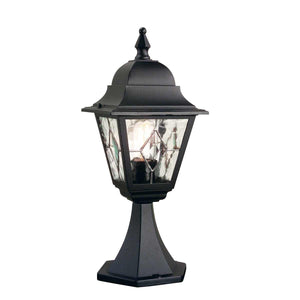 Elstead Lighting Pedestal Lantern from the Norfolk range. Norfolk 1 Light Pedestal Lantern  Product Code = NR3-BLK
