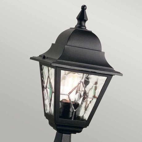 Elstead Lighting Pedestal Lantern from the Norfolk range. Norfolk 1 Light Pedestal Lantern  Product Code = NR3-BLK