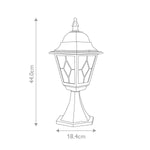 Elstead Lighting Pedestal Lantern from the Norfolk range. Norfolk 1 Light Pedestal Lantern – SKU NR3-BLK