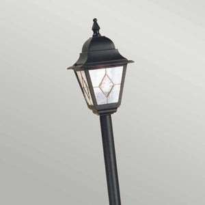 Elstead Lighting Pillar Lantern from the Norfolk range. Norfolk 1 Light Pillar Lantern  Product Code = NR4-BLK
