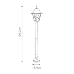 Elstead Lighting Pillar Lantern from the Norfolk range. Norfolk 1 Light Pillar Lantern – SKU NR4-BLK