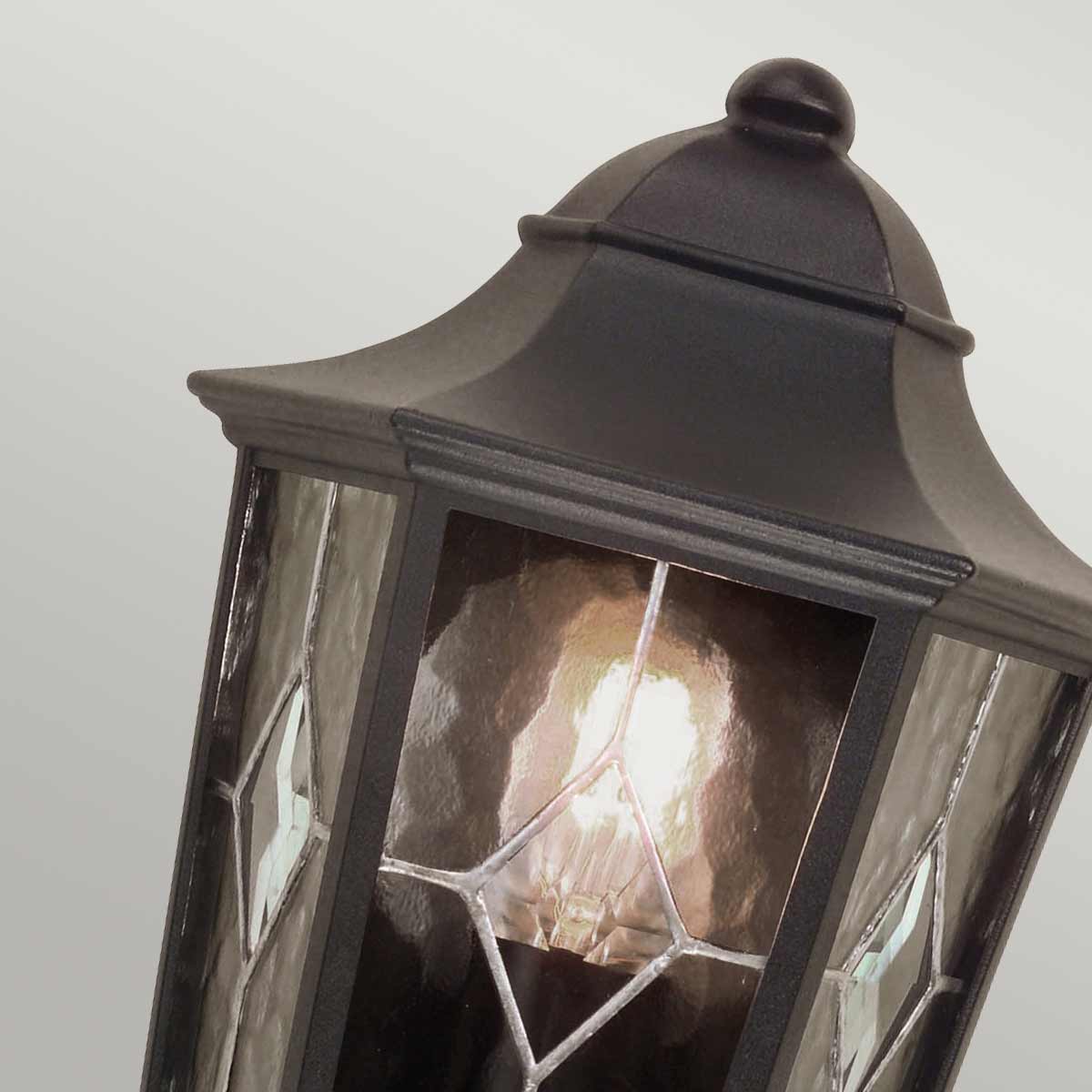 Elstead Lighting Outdoor Wall Light from the Norfolk range. Norfolk 1 Light Half Lantern Product Code = NR7-2-BLK