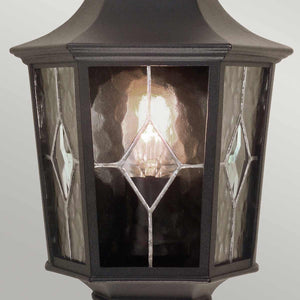 Elstead Lighting Outdoor Wall Light from the Norfolk range. Norfolk 1 Light Half Lantern Product Code = NR7-2-BLK