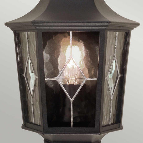 Elstead Lighting Outdoor Wall Light from the Norfolk range. Norfolk 1 Light Half Lantern Product Code = NR7-2-BLK