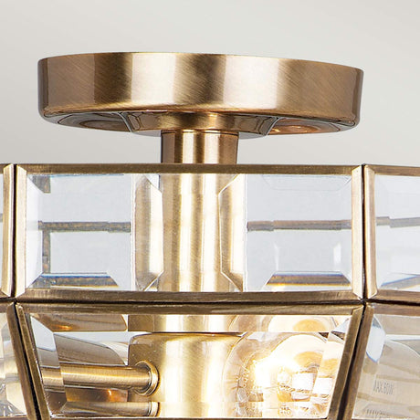 Elstead Lighting Ceiling Semi-Flush from the Old Park range. Old Park 2 Light Semi-Flush Product Code = OLD-PARK-AB