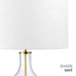 Elstead Lighting Table Lamp from the Orb range. Orb 1 Light Table Lamp (Complete with Black Shade) – SKU ORB-CLEAR-AB-BLK