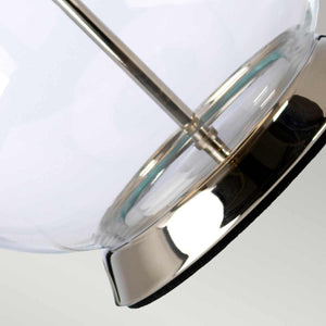 Elstead Lighting Table Lamp  from the Orb range. Orb 1 Light Table Lamp (Complete with Black Shade) Product Code = ORB-CLEAR-PN-BLK