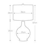 Elstead Lighting Table Lamp from the Orb range. Orb 1 Light Table Lamp (Complete with Black Shade) – SKU ORB-CLEAR-PN-BLK